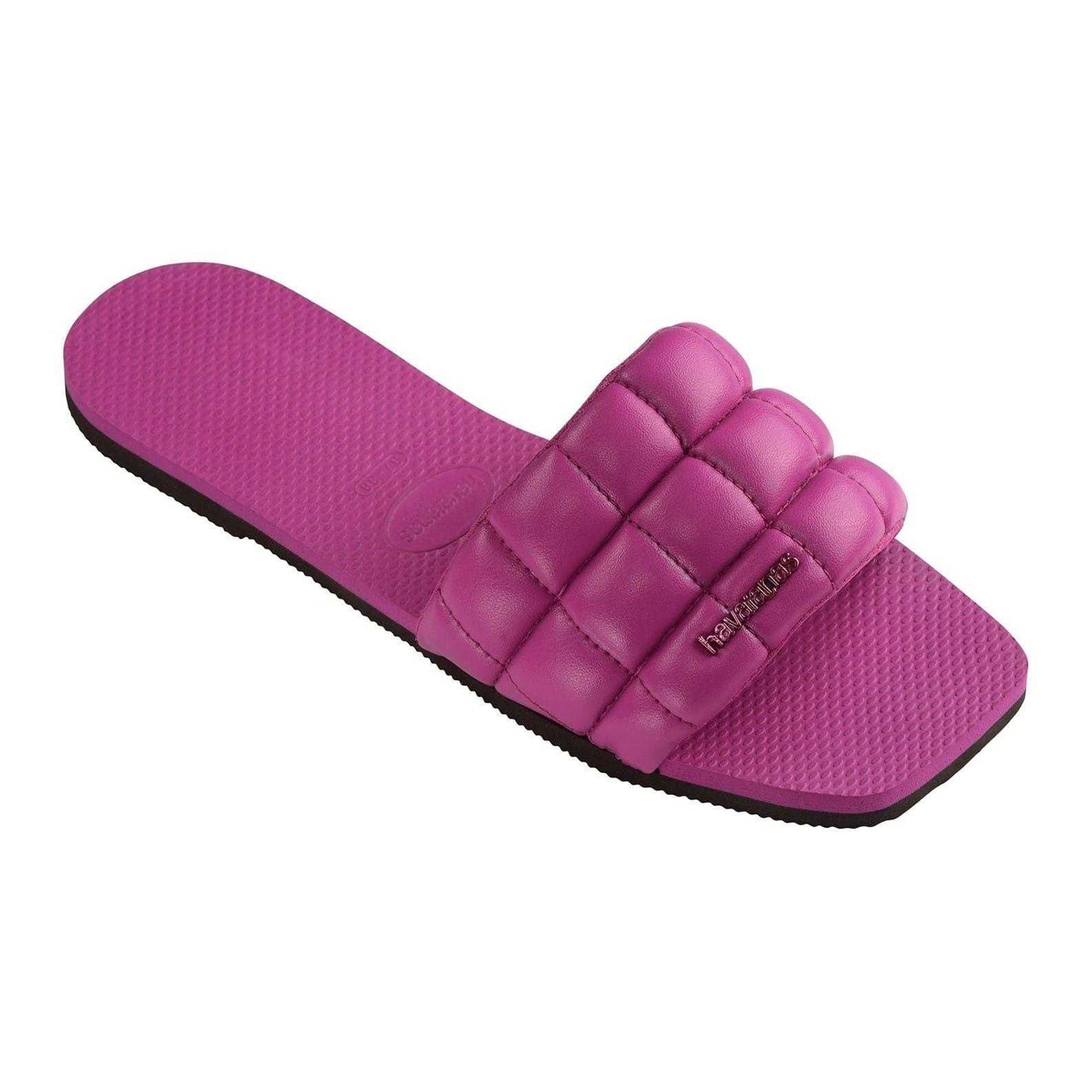Rose Pink - Side - Havaianas Womens-Ladies Quilted Flat Slides