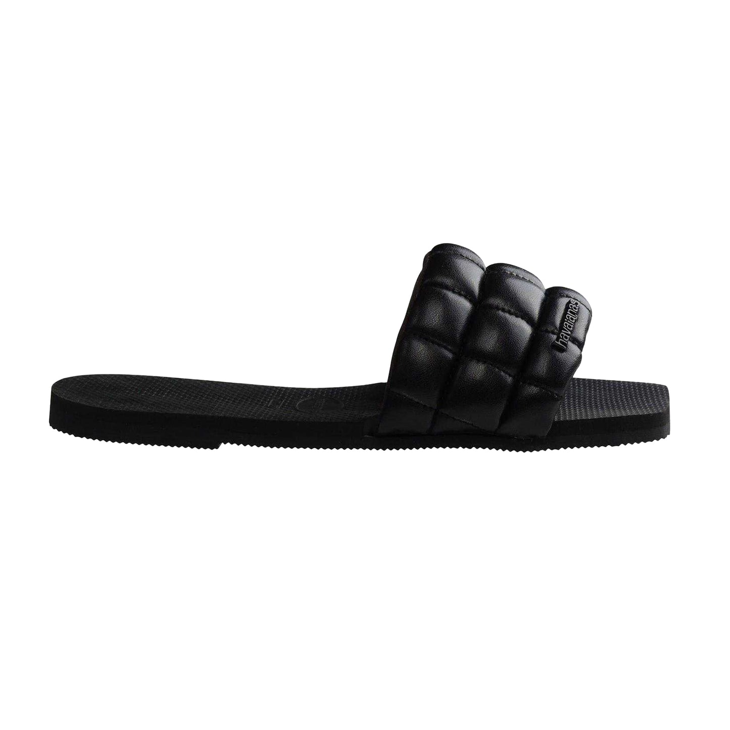 Black - Front - Havaianas Womens-Ladies Quilted Flat Slides