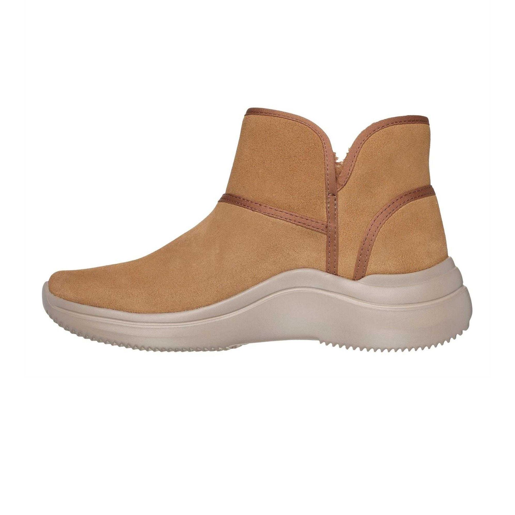 Chestnut - Back - Skechers Womens-Ladies On The Go Midtown Suede Snow Boots