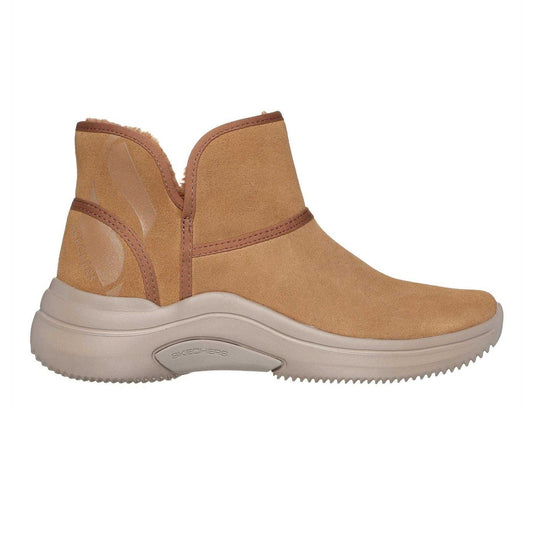Chestnut - Front - Skechers Womens-Ladies On The Go Midtown Suede Snow Boots