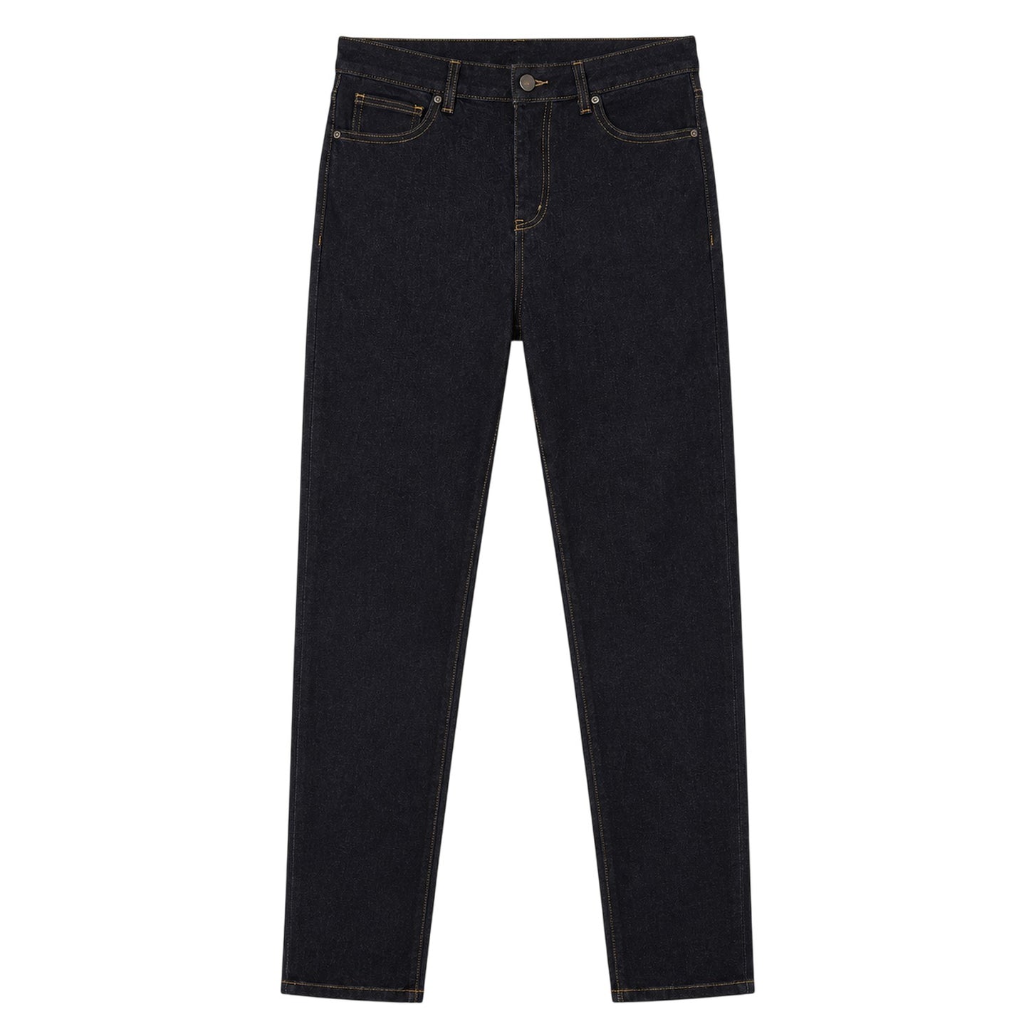Mid Blue - Front - Biba Womens-Ladies Kiri Cotton Straight Leg Slim Jeans