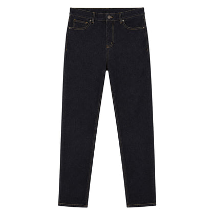 Mid Blue - Front - Biba Womens-Ladies Kiri Cotton Straight Leg Slim Jeans