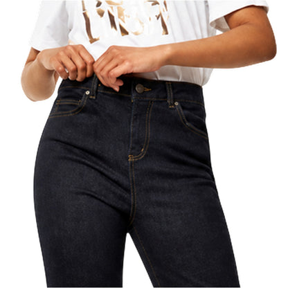 Mid Blue - Back - Biba Womens-Ladies Kiri Cotton Straight Leg Slim Jeans