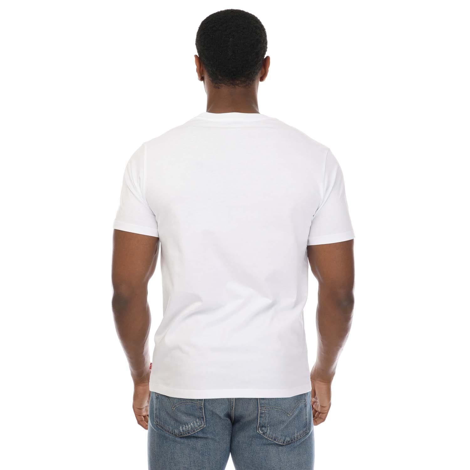White - Back - Levis Mens Graphic Print T-Shirt