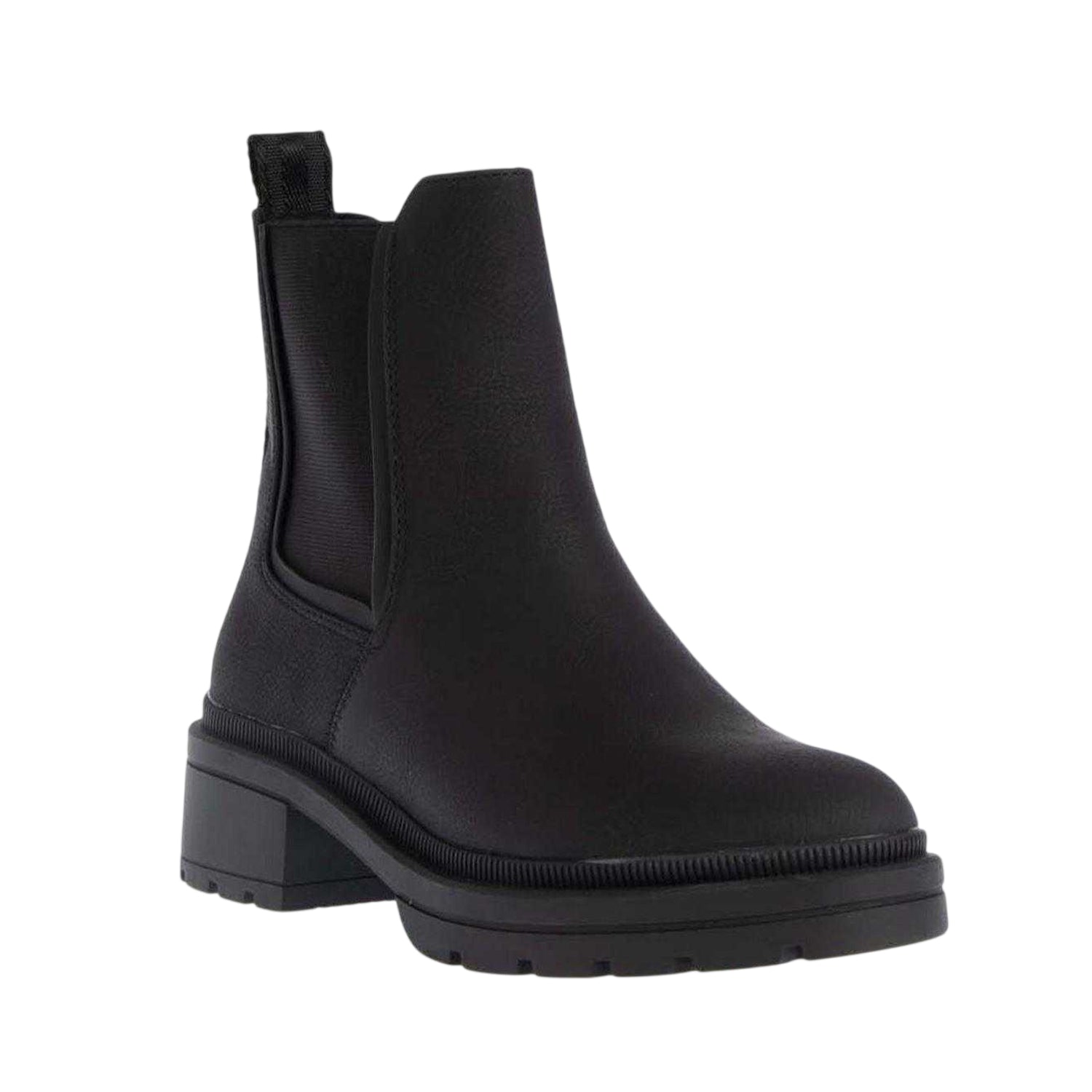 Black - Side - Rocket Dog Womens-Ladies Iggie Chunky Sole Chelsea Boots