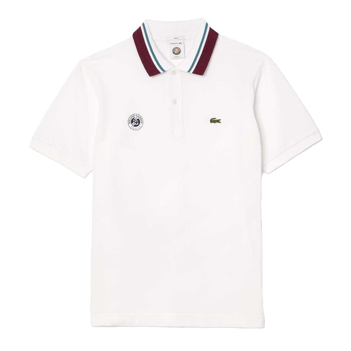 White - Front - Lacoste Unisex Adult Roland Garro Edition Sport Umpire Polo Shirt