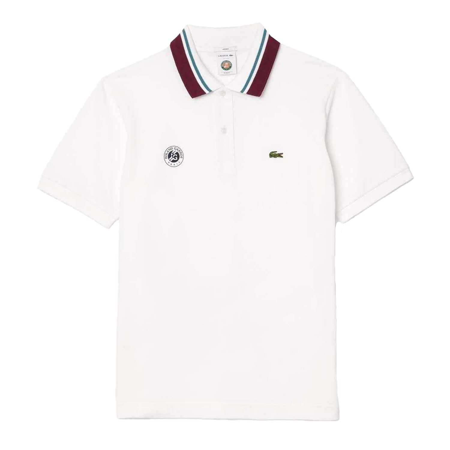 White - Front - Lacoste Unisex Adult Roland Garro Edition Sport Umpire Polo Shirt