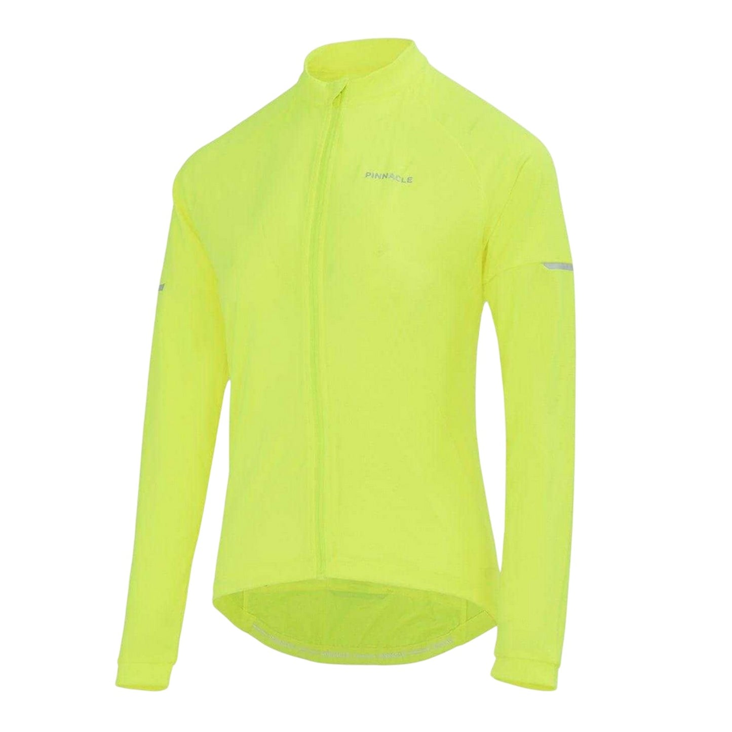 Yellow - Side - Pinnacle Womens-Ladies Logo Long-Sleeved Cycling Jersey