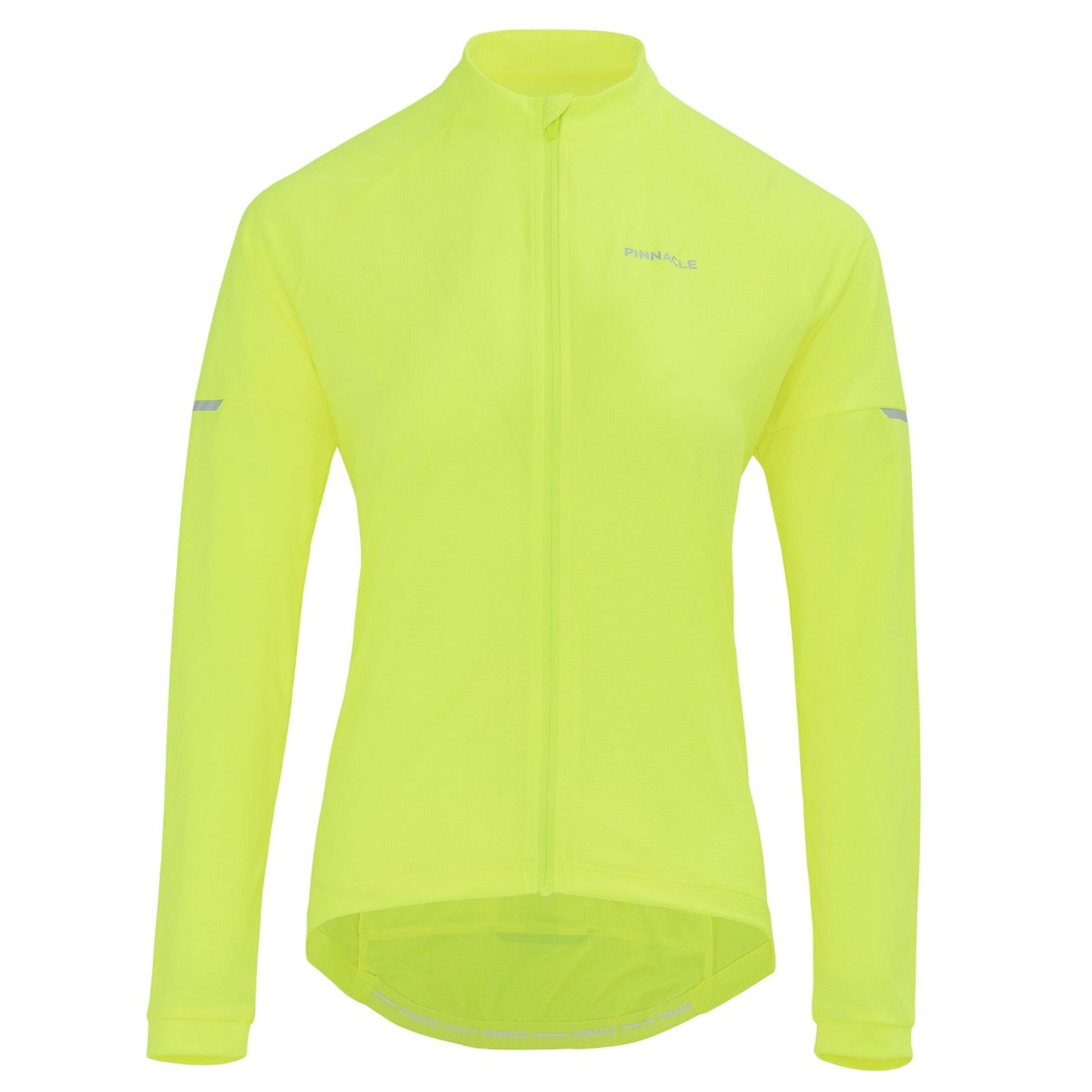 Yellow - Front - Pinnacle Womens-Ladies Logo Long-Sleeved Cycling Jersey