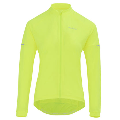 Yellow - Front - Pinnacle Womens-Ladies Logo Long-Sleeved Cycling Jersey