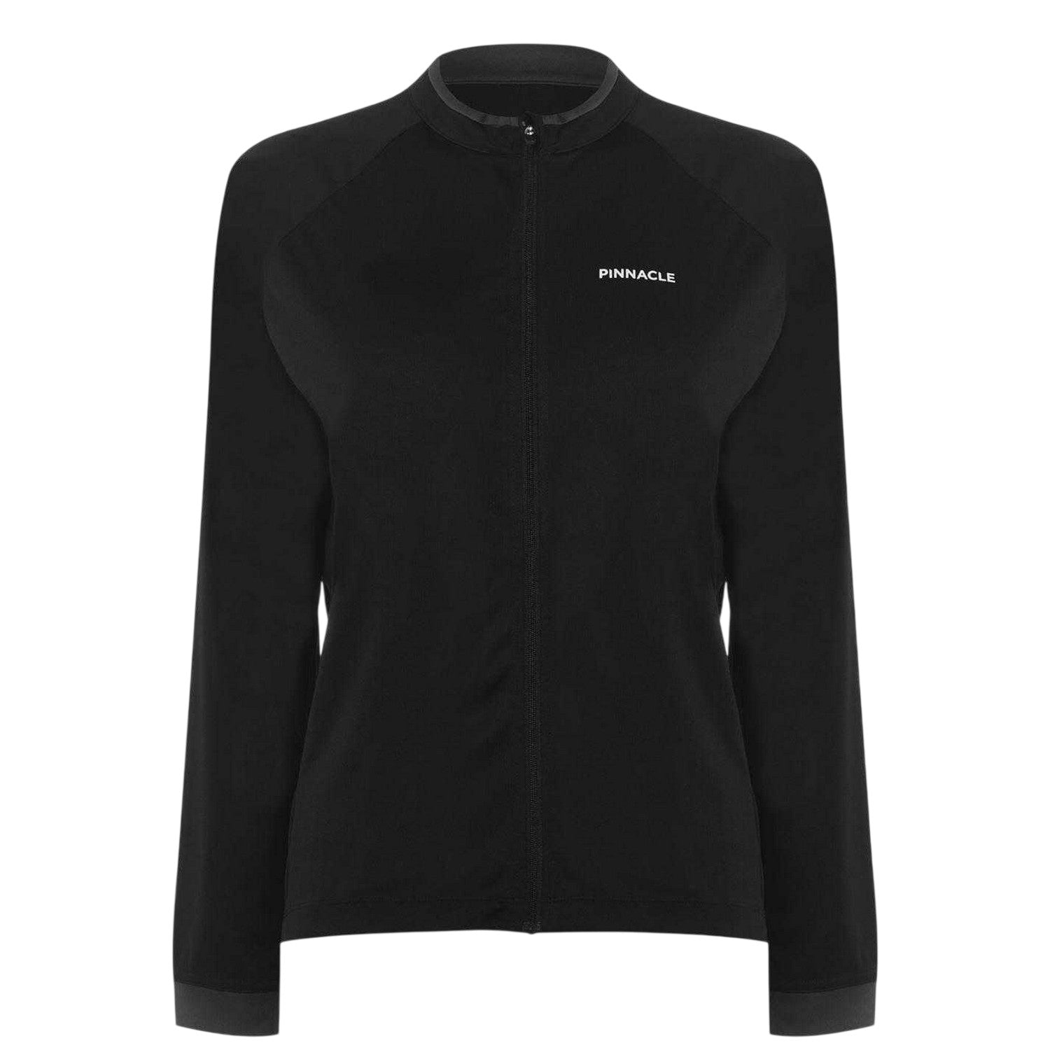 Black - Front - Pinnacle Womens-Ladies Logo Long-Sleeved Cycling Jersey