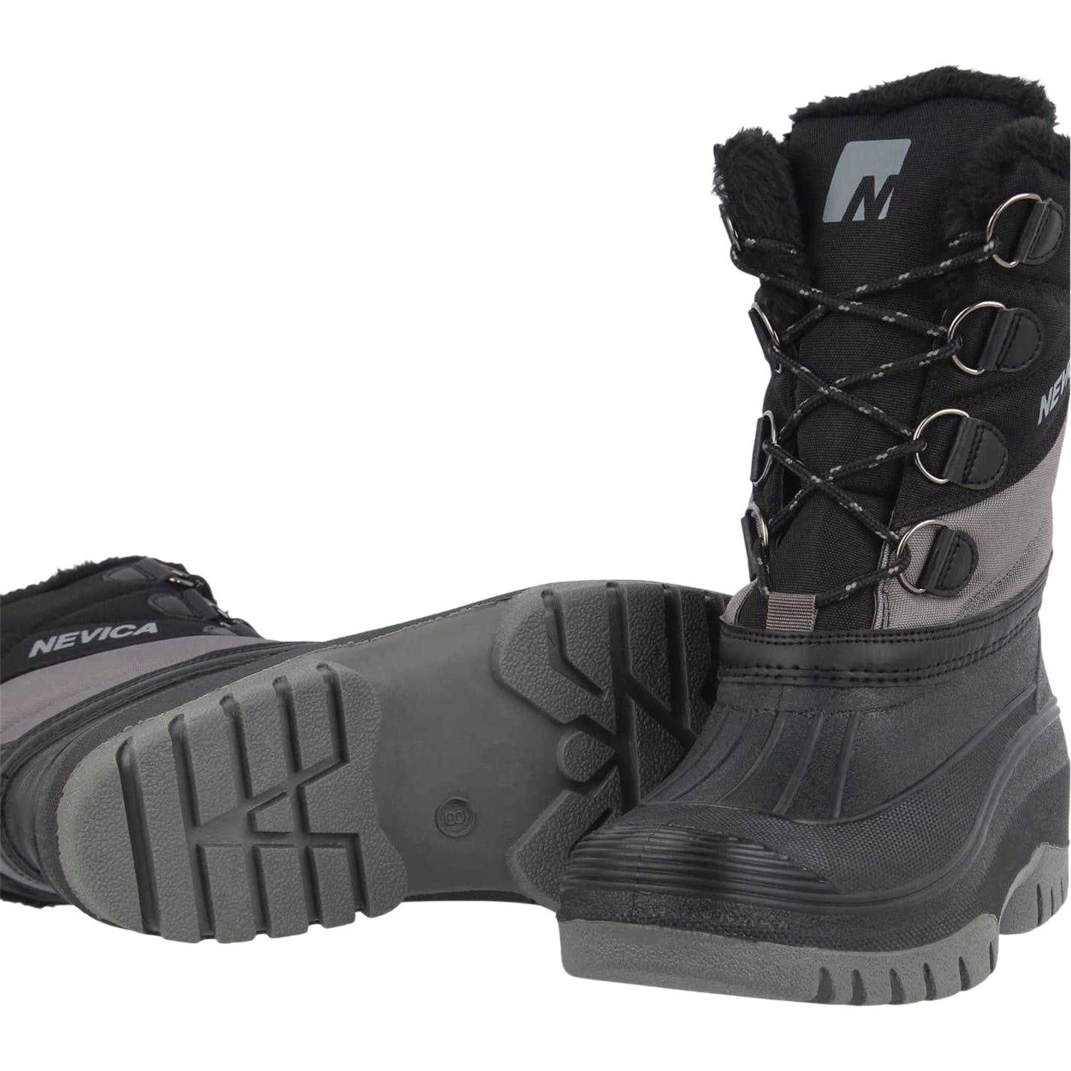 Grey-Black - Side - Nevica Mens Winter Boots