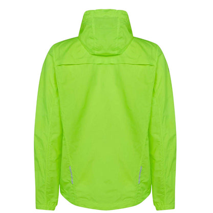 Hi Vis Yellow - Back - Endura Mens Hummvee Performance Waterproof Cycling Jacket
