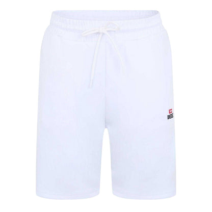 White - Front - Diesel Mens Fleece Sweat Shorts