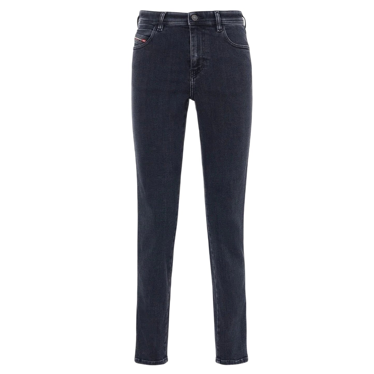 Black-Grey Denim - Front - Diesel Womens-Ladies 2015 Skinny Jeans