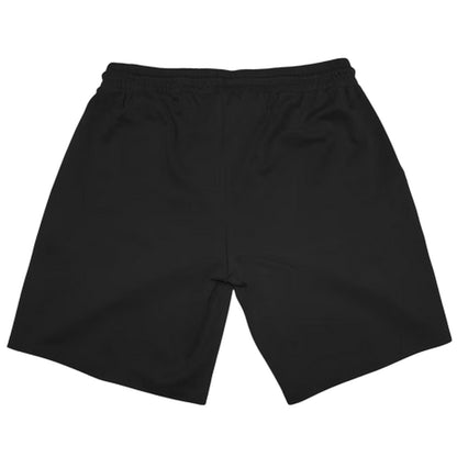 Black - Back - Aquascutum Mens Fleece Embroidered Logo Shorts