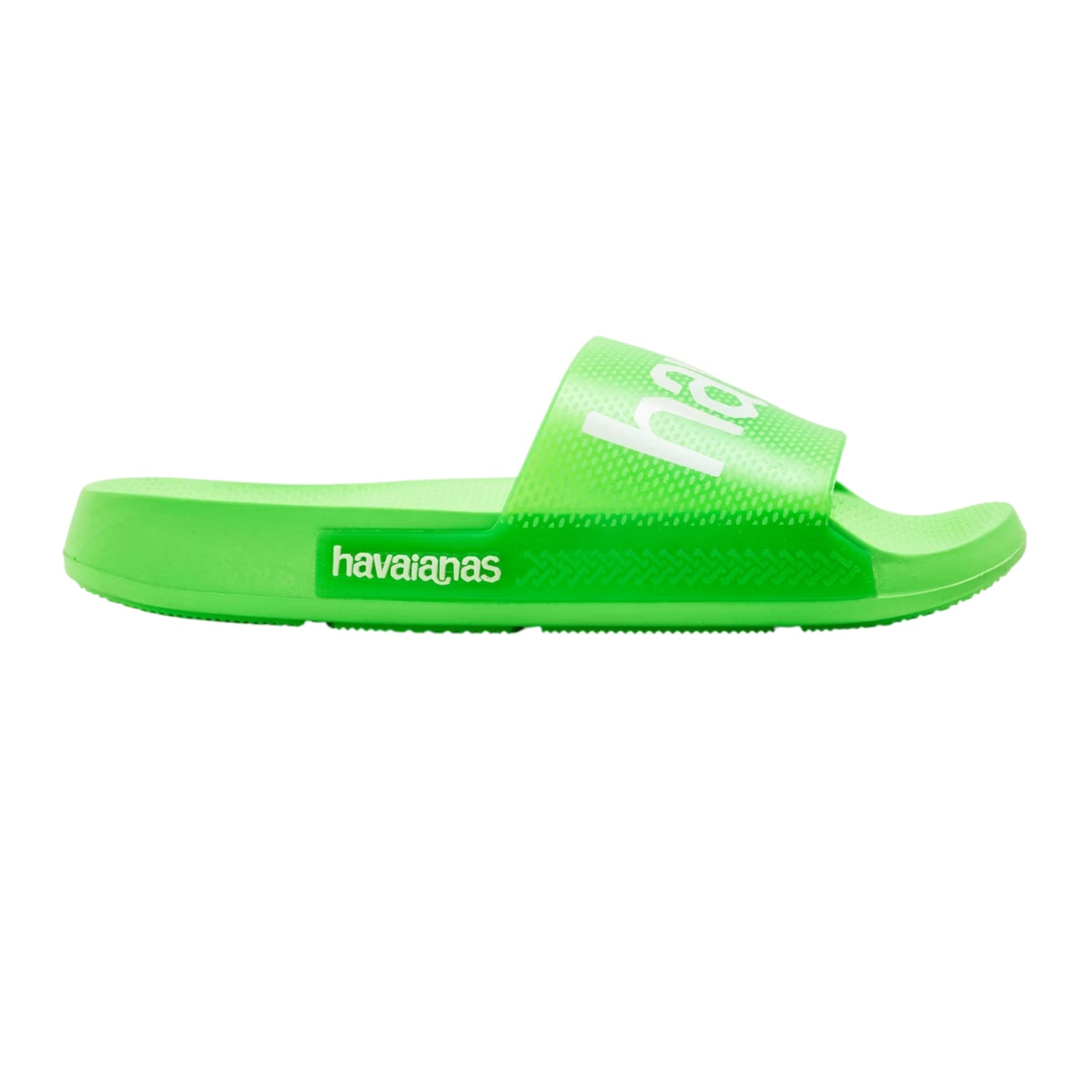 Green - Front - Havaianas Unisex Adult Logo Rubber Open Toe Casual Slides
