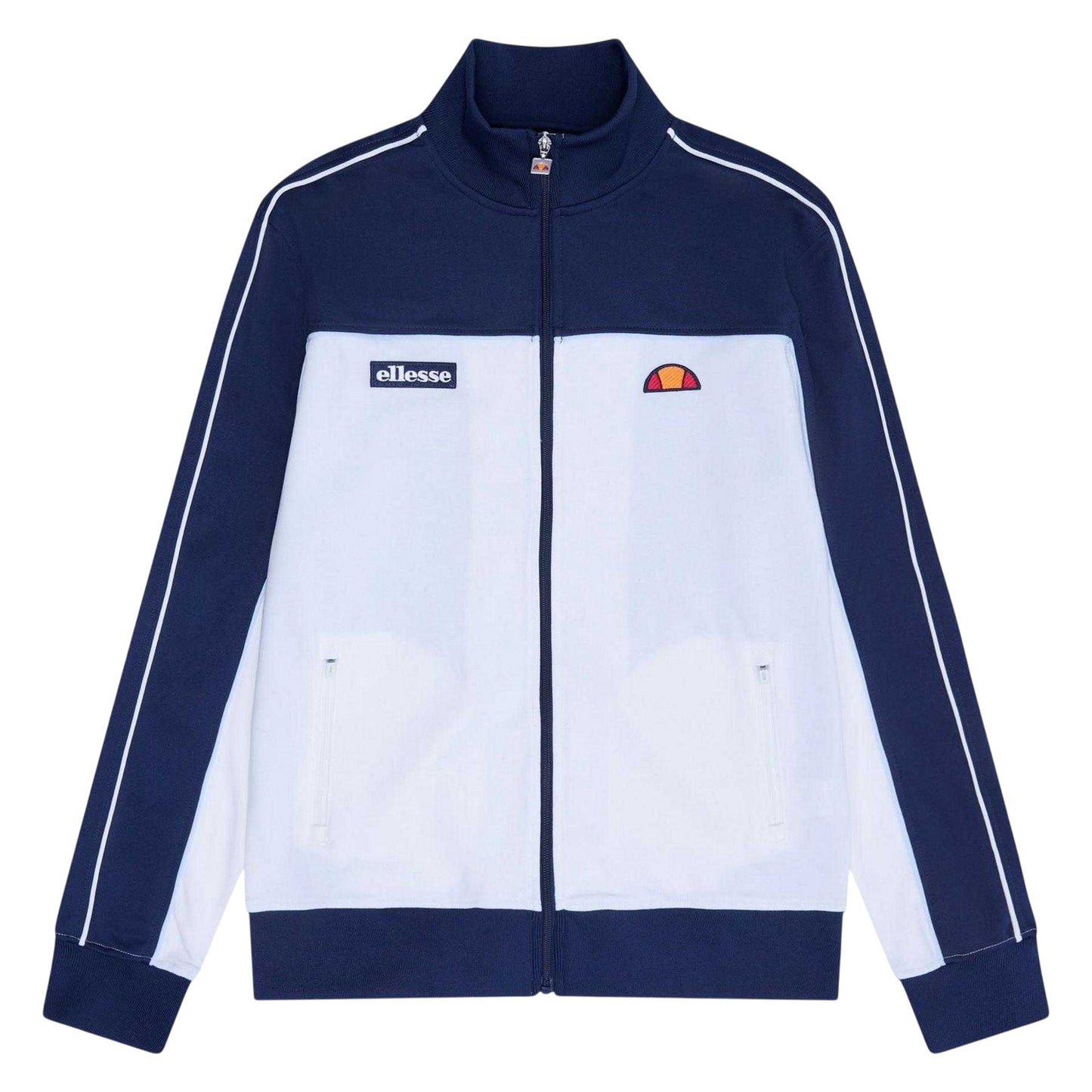 Off White-Navy - Front - Ellesse Mens Libros Track Jacket