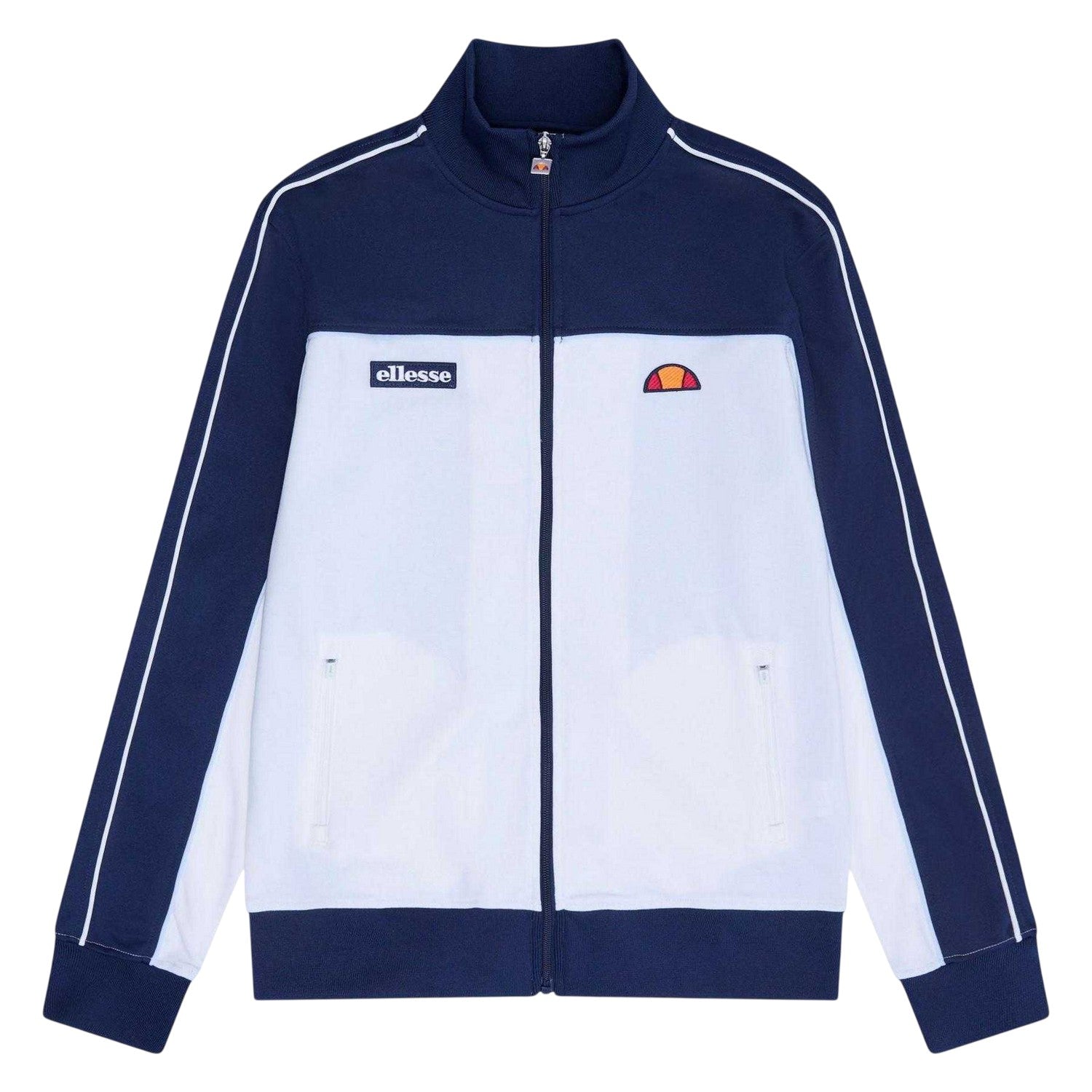 Off White-Navy - Front - Ellesse Mens Libros Track Jacket