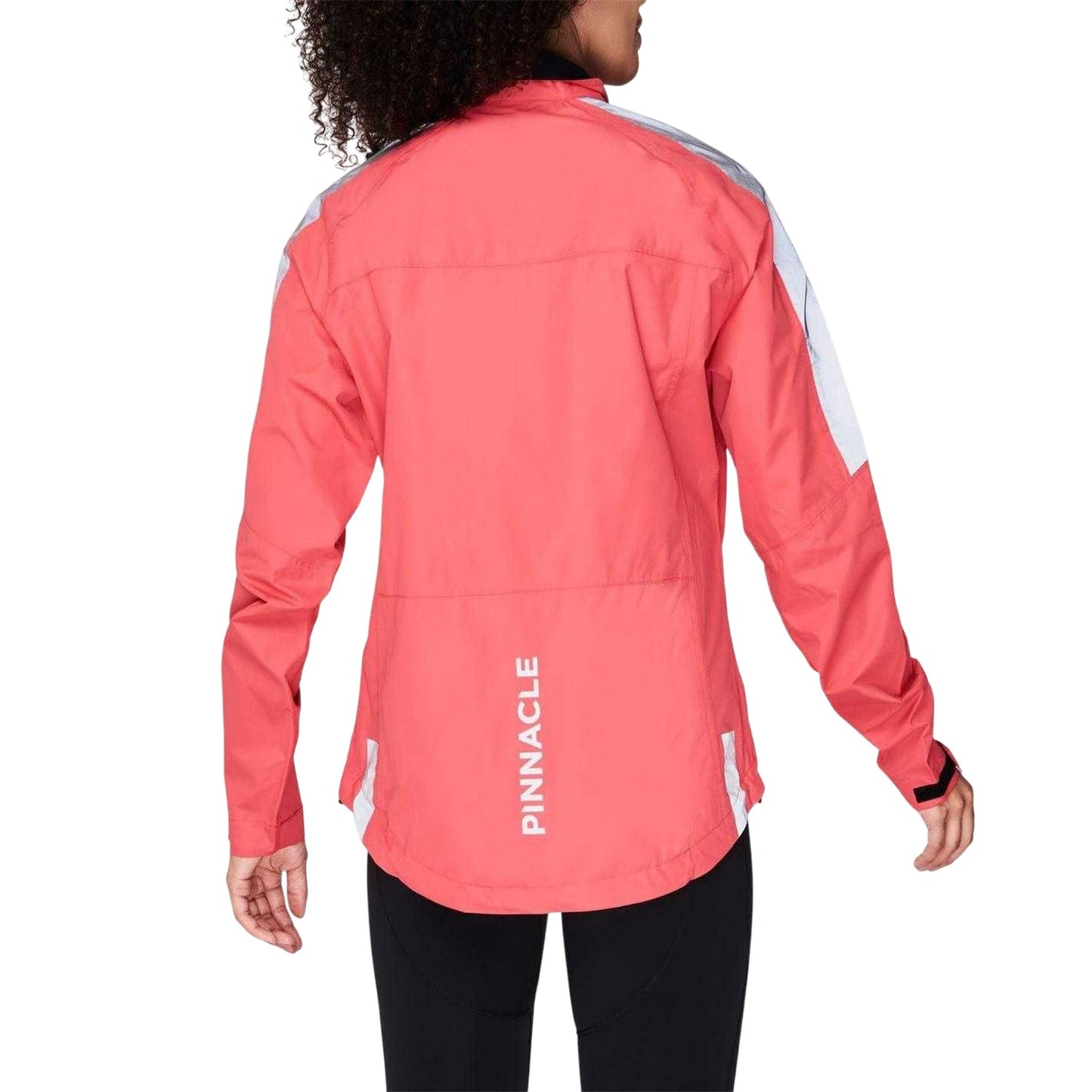 Coral - Back - Pinnacle Womens-Ladies Commute Reflective Cycling Jacket