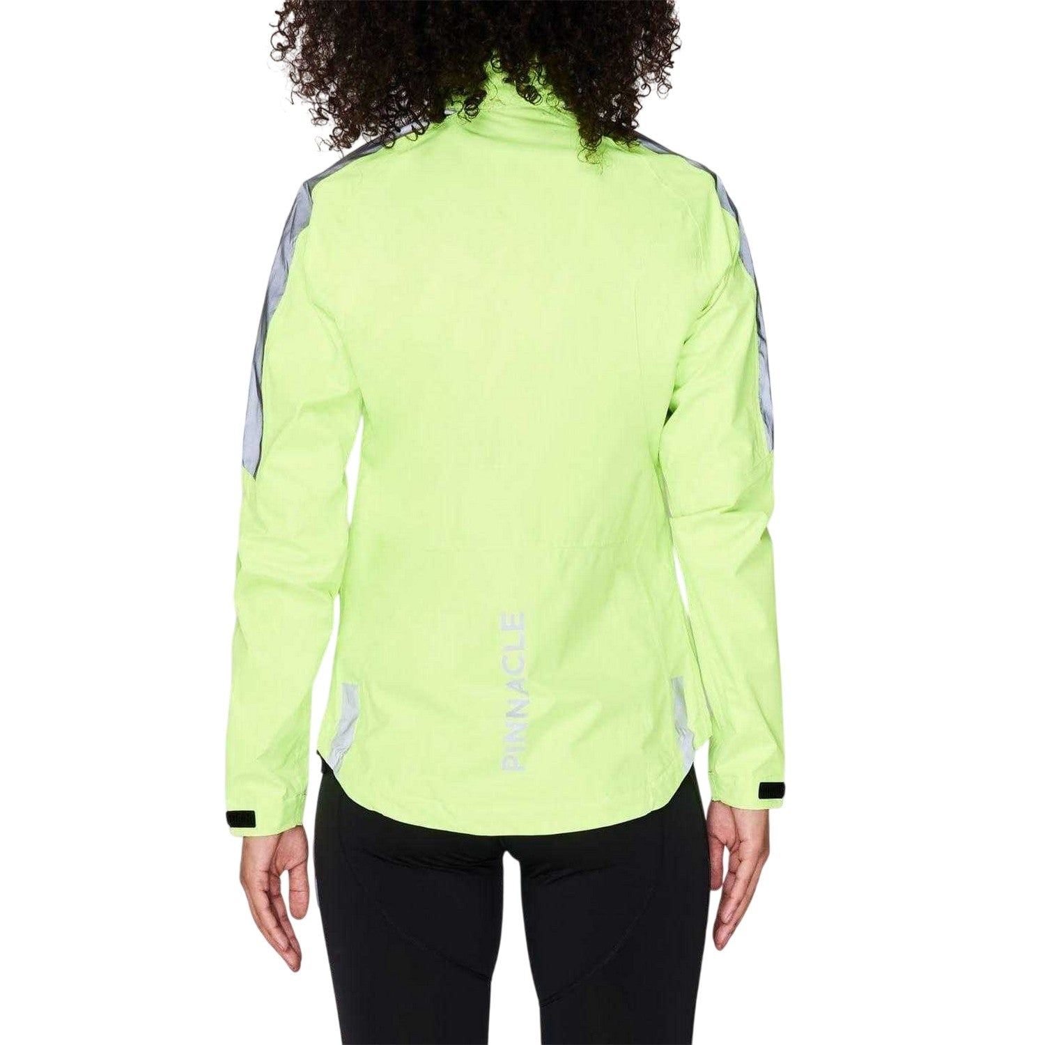 Yellow - Back - Pinnacle Womens-Ladies Commute Reflective Cycling Jacket