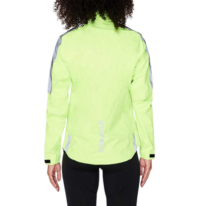 Yellow - Back - Pinnacle Womens-Ladies Commute Reflective Cycling Jacket