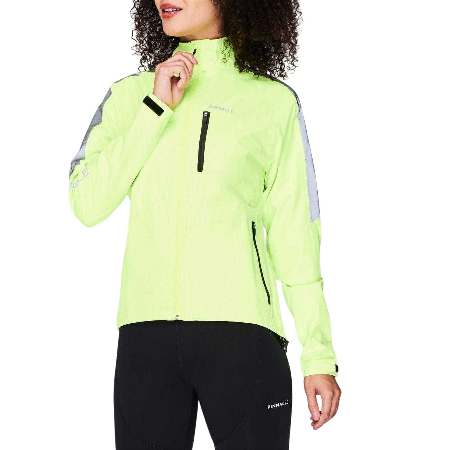 Yellow - Lifestyle - Pinnacle Womens-Ladies Commute Reflective Cycling Jacket