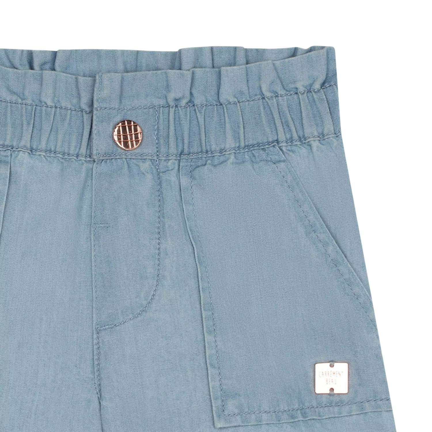 Denim - Back - Carrement Beau Baby Girls Carrement Denim Shorts