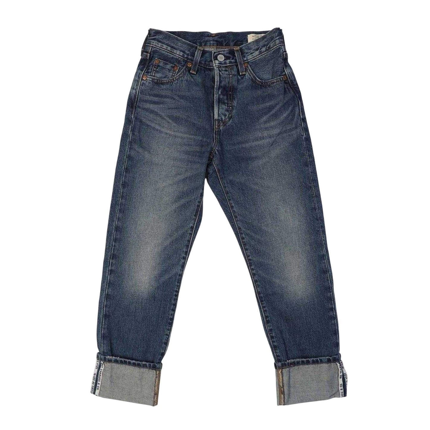 Gold Digg Slvdg - Front - Levis Womens-Ladies 501 5 Pockets Straight Leg Jeans