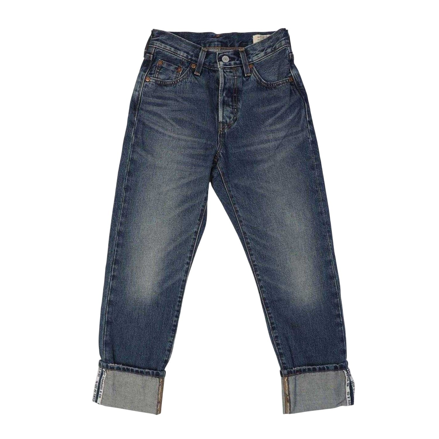 Gold Digg Slvdg - Front - Levis Womens-Ladies 501 5 Pockets Straight Leg Jeans