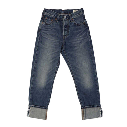 Gold Digg Slvdg - Front - Levis Womens-Ladies 501 5 Pockets Straight Leg Jeans