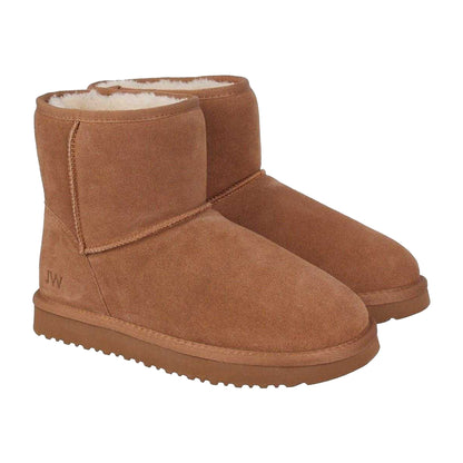 Tan - Close up - Jack Wills Womens-Ladies Suede Snug Fit Boots