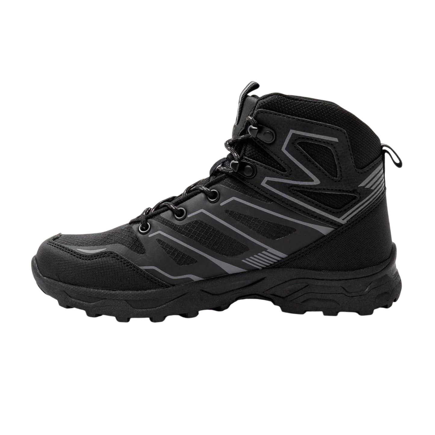 Black - Side - Donnay Womens-Ladies Water Repellent Walking Boots