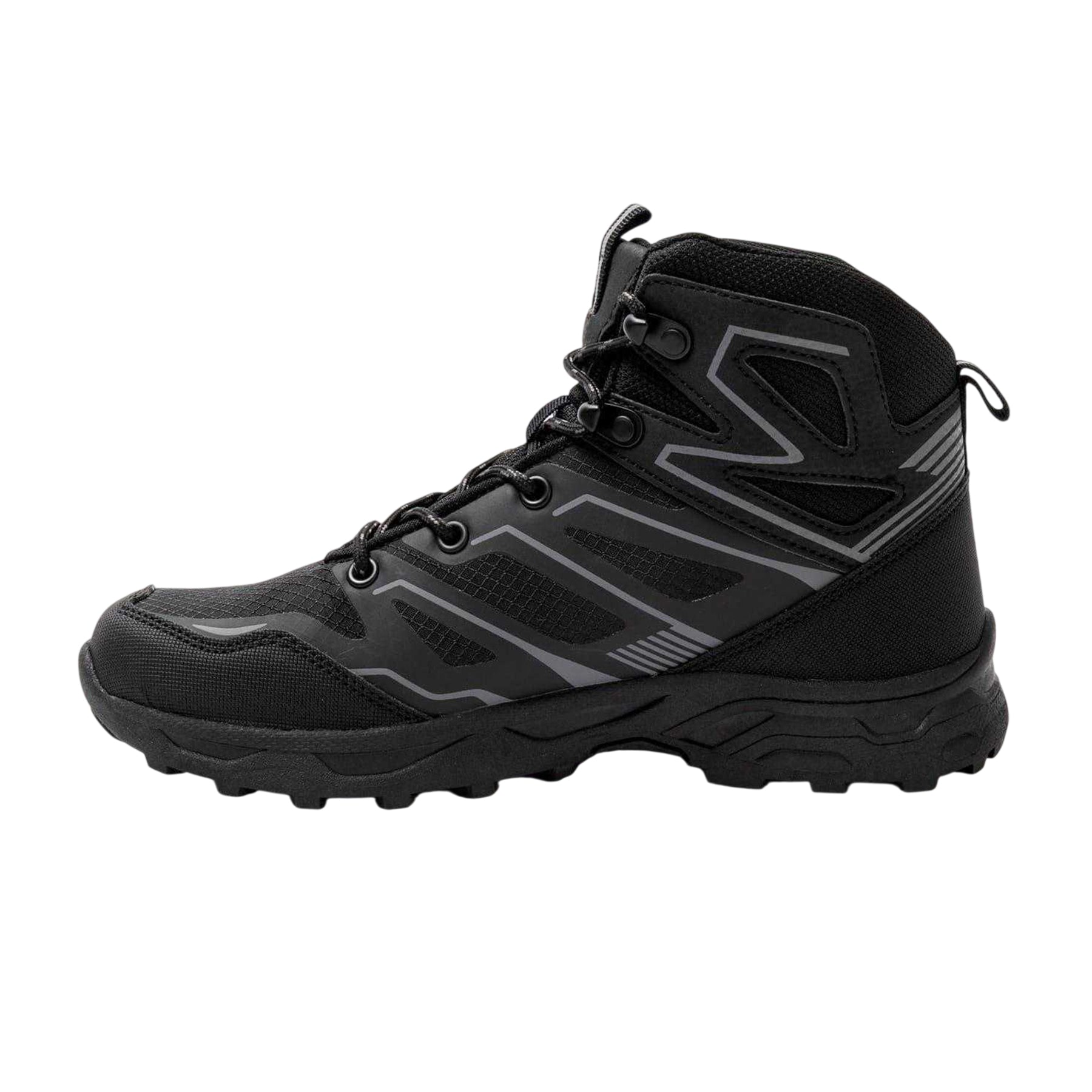 Black - Side - Donnay Womens-Ladies Water Repellent Walking Boots