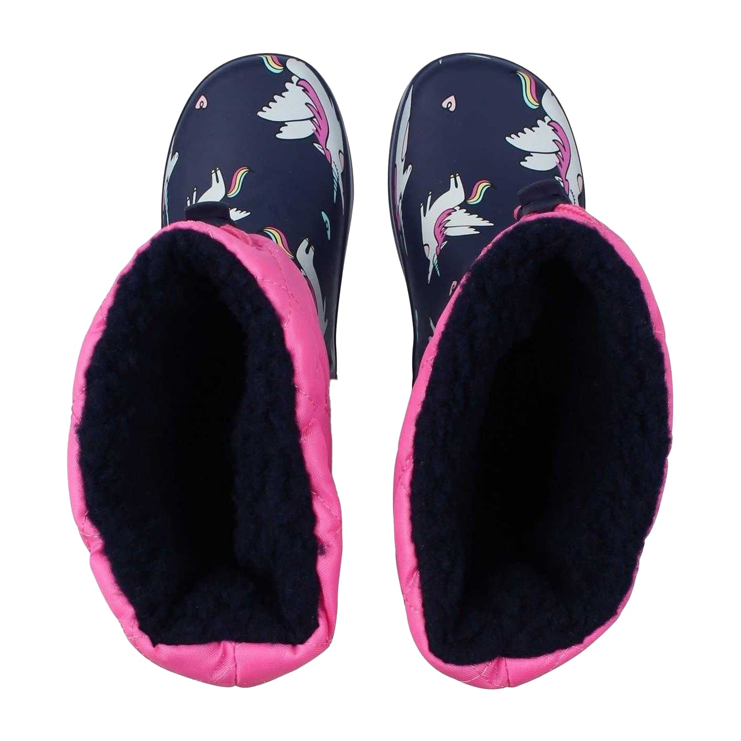 Black-Pink - Lifestyle - Gelert Childrens-Kids Unicorn Wellington Boots