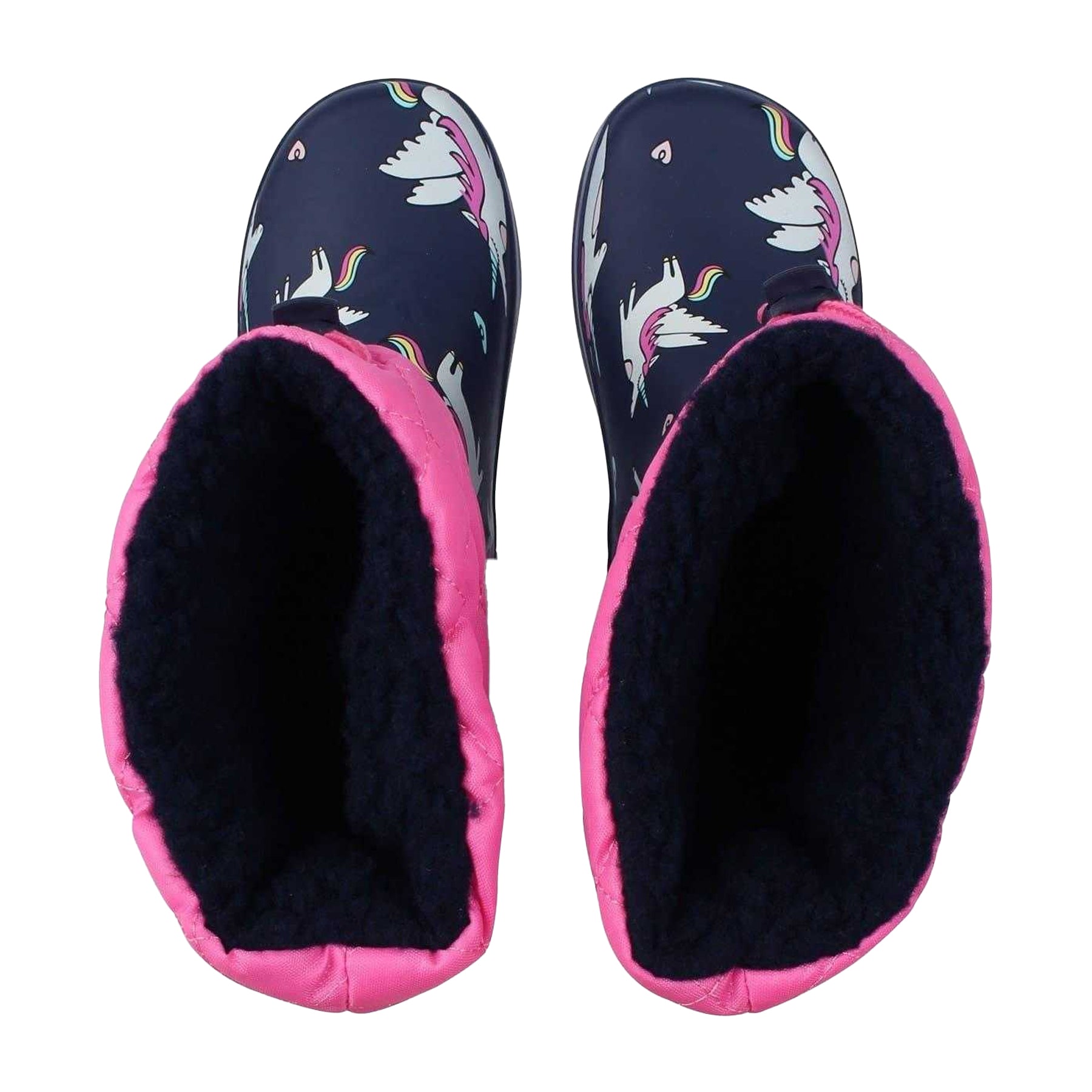 Black-Pink - Lifestyle - Gelert Childrens-Kids Unicorn Wellington Boots