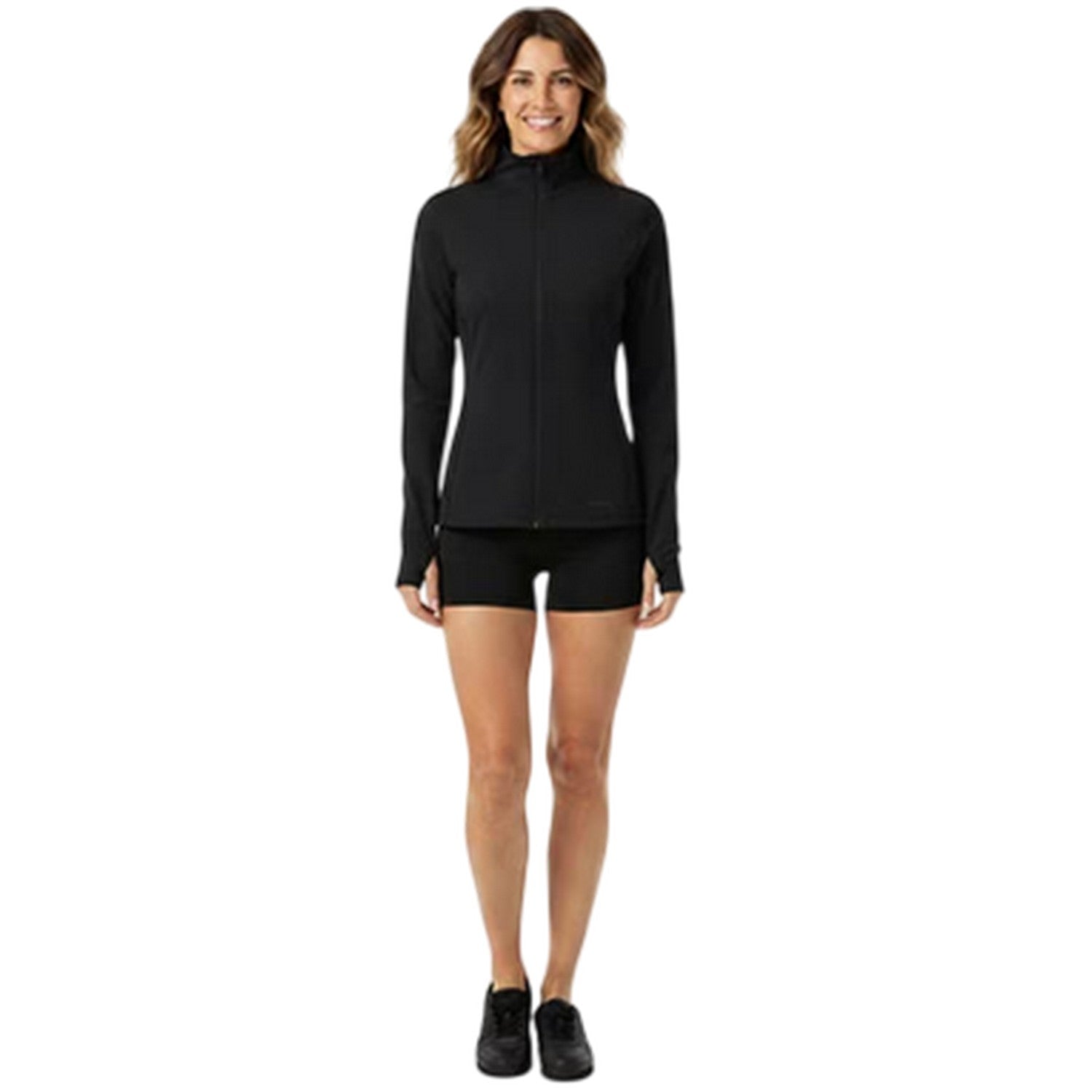 Black - Pack Shot - Slazenger Womens-Ladies Full Zip Fitness Track Jacket