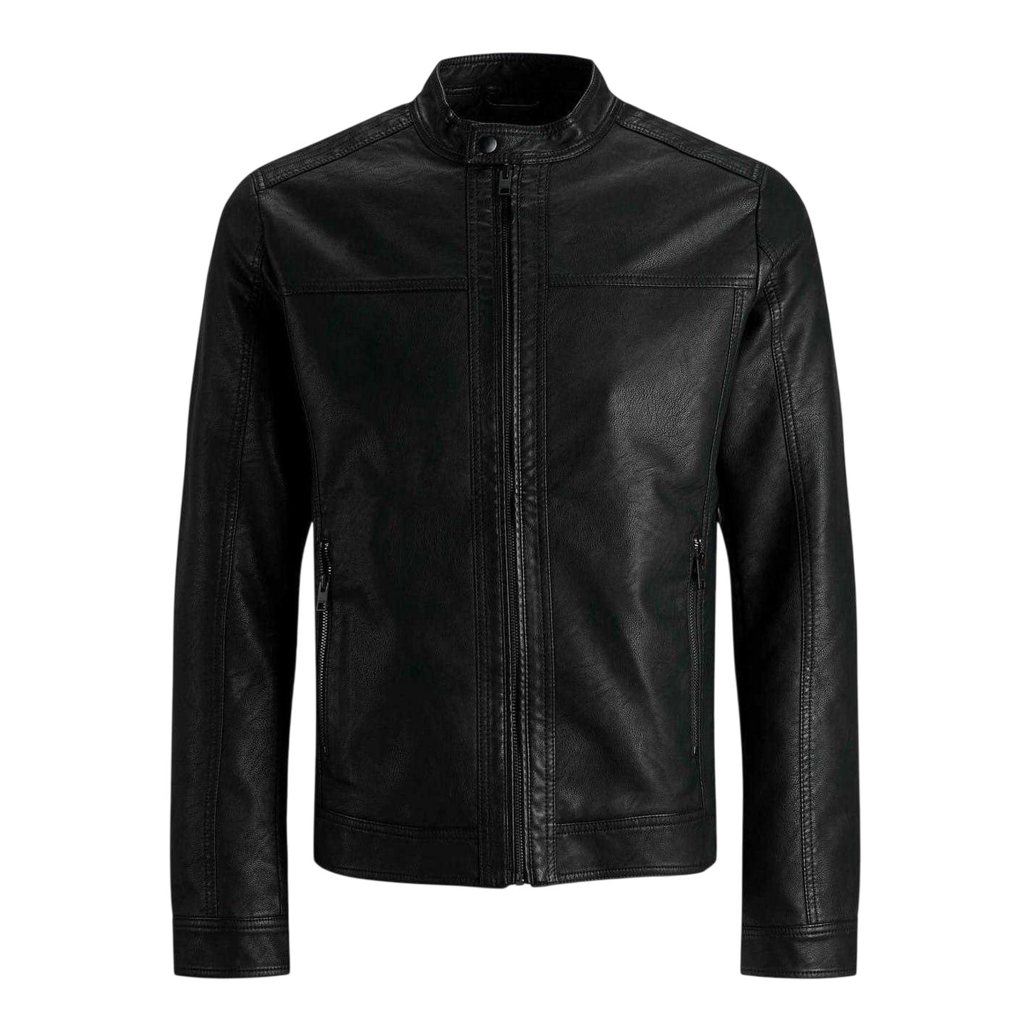 Black - Front - Jack And Jones Mens Warner Pocket Zipped Jacket