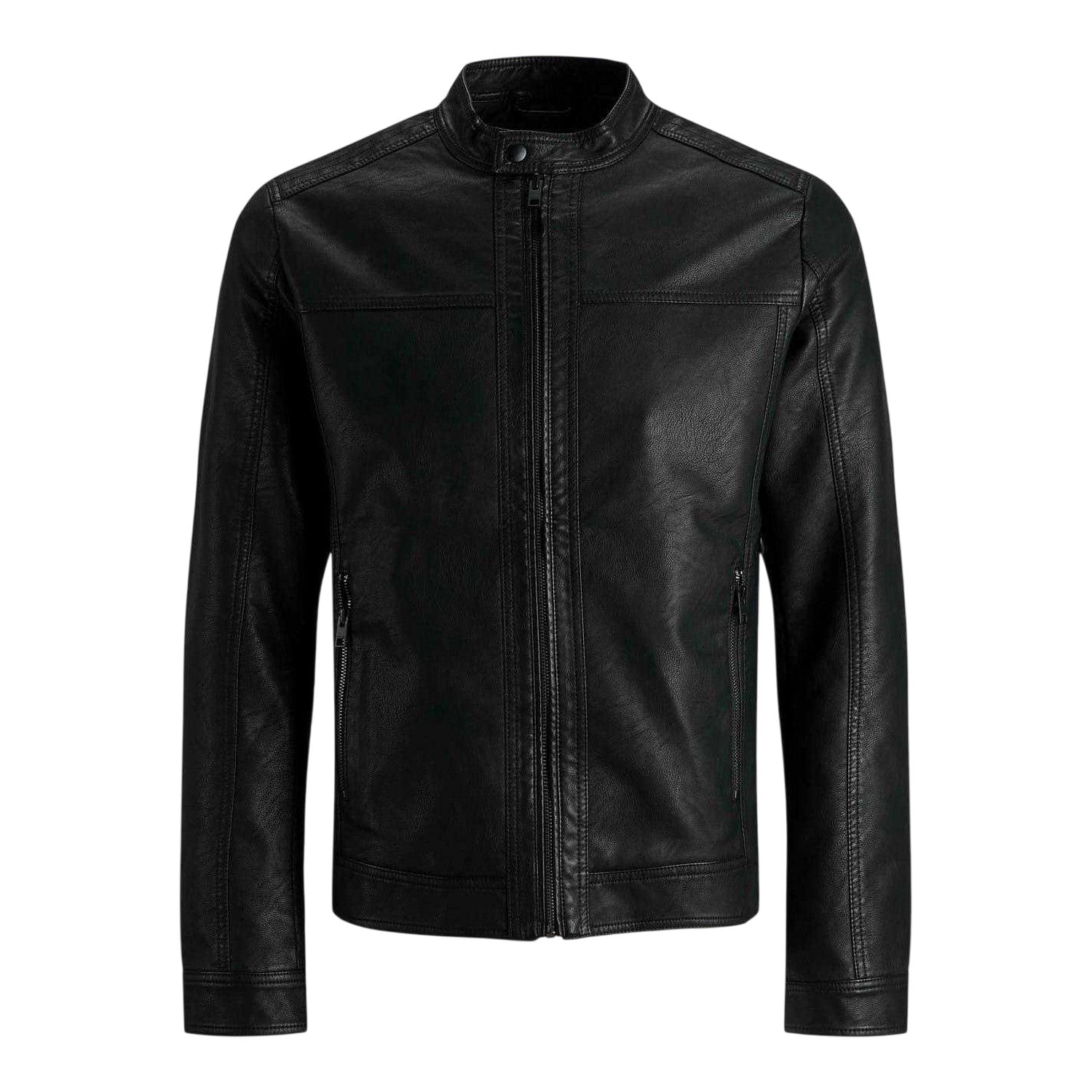 Black - Front - Jack And Jones Mens Warner Pocket Zipped Jacket