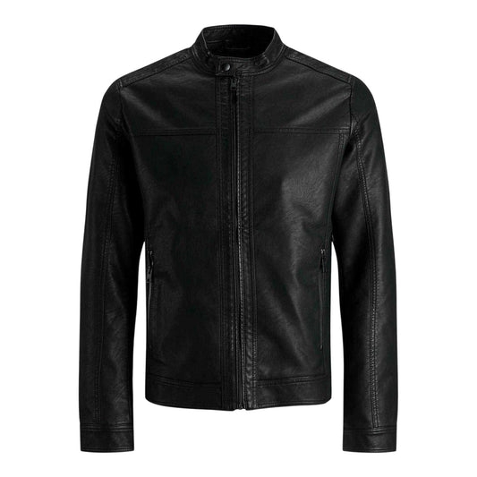 Black - Front - Jack And Jones Mens Warner Pocket Zipped Jacket