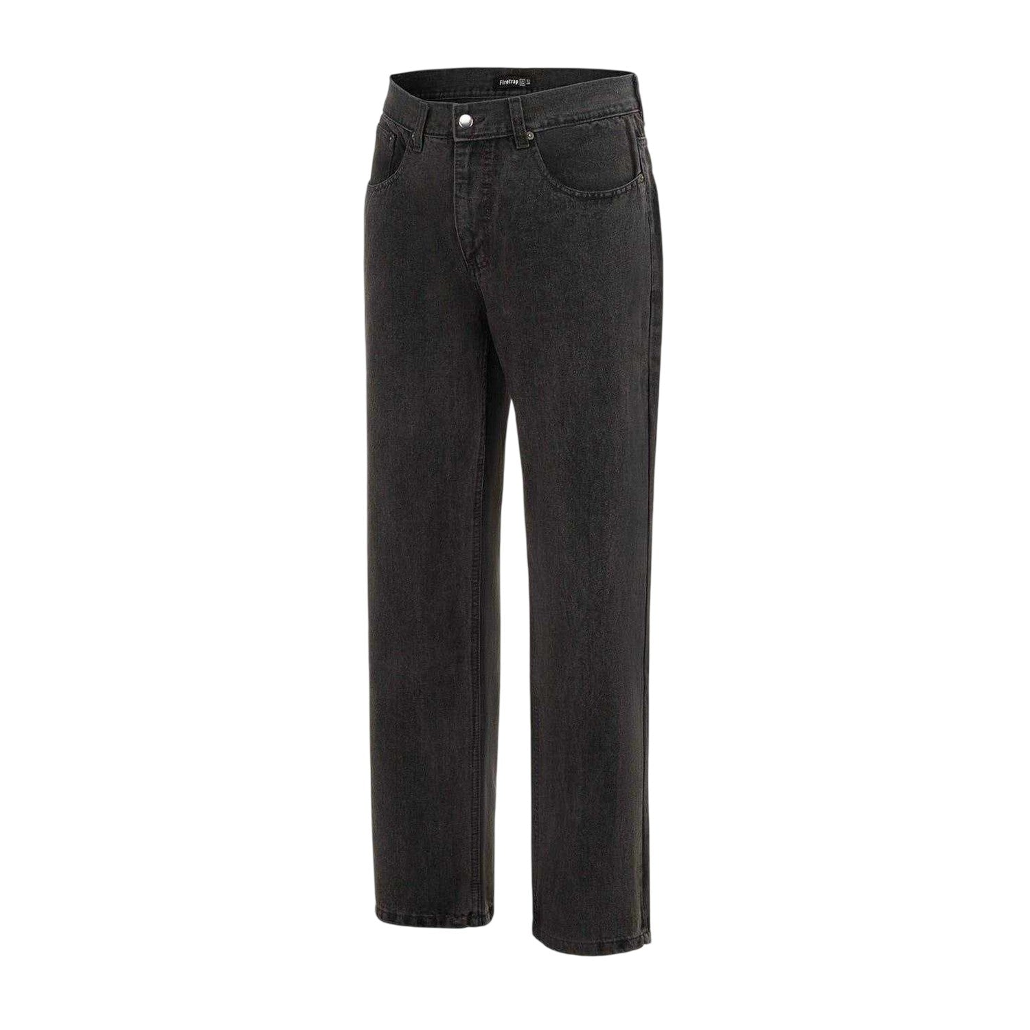 Charcoal - Side - Firetrap Mens Denim Jeans