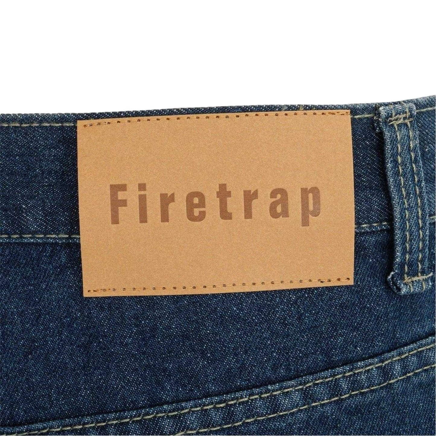 Blue - Pack Shot - Firetrap Mens Denim Jeans