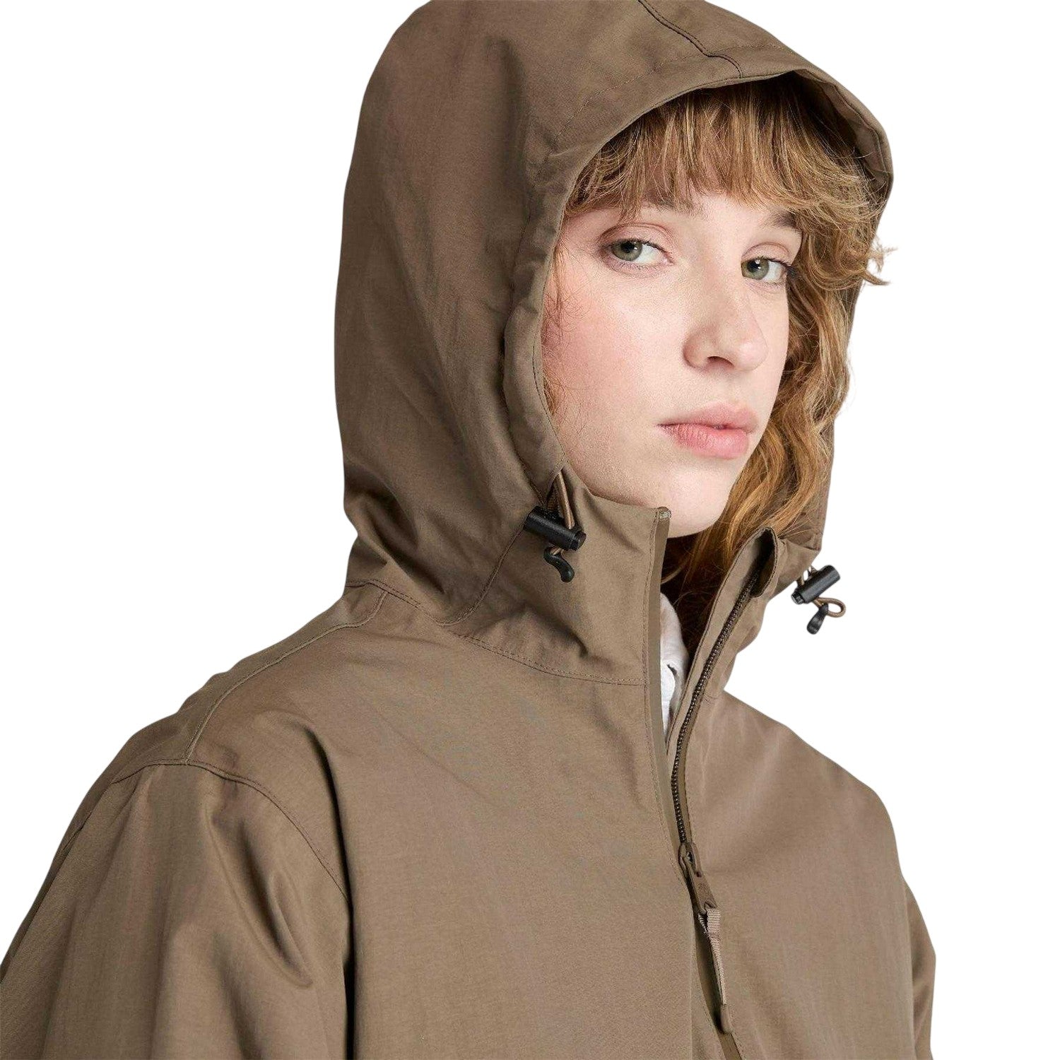 Brown - Side - Timberland Womens-Ladies Winnick Waterproof Parka