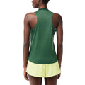 Green - Back - Lacoste Womens-Ladies Contrast Cotton Stretch Sport Tank Top