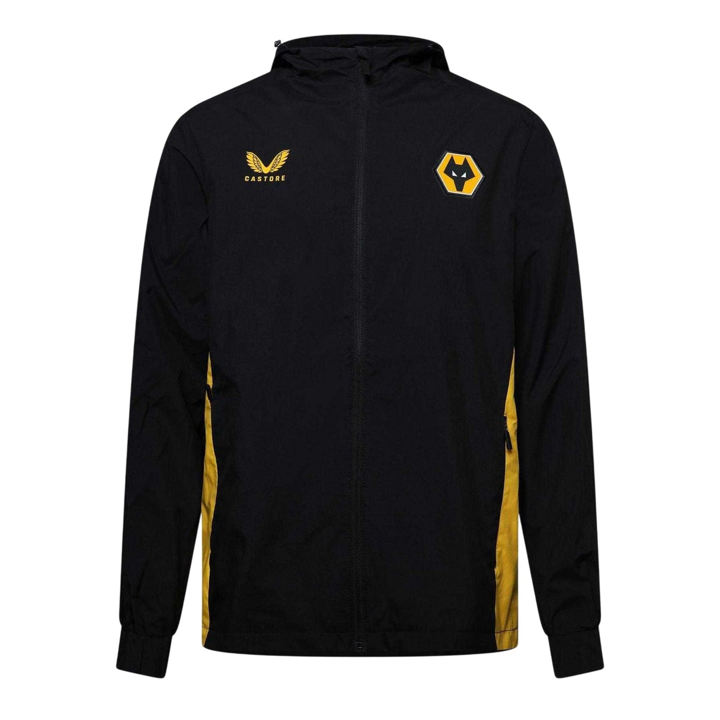 Caviar-Old Gold - Front - Castore Mens Wolverhampton Wanderers FC Jacket
