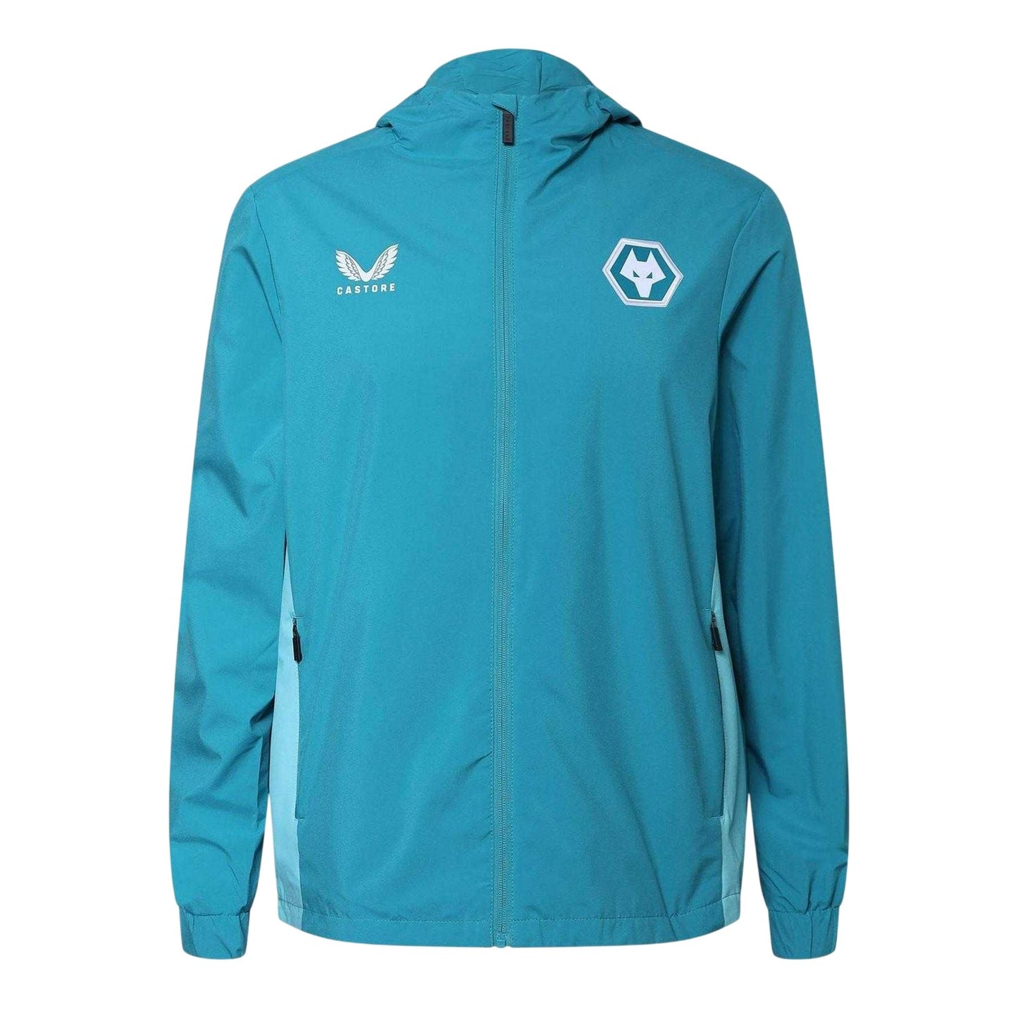 Pagoda Blue - Front - Castore Mens Wolverhampton Wanderers FC Jacket