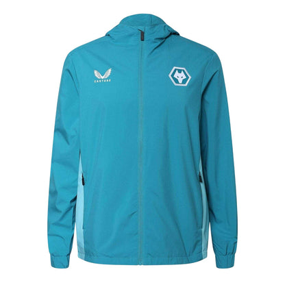Pagoda Blue - Front - Castore Mens Wolverhampton Wanderers FC Jacket