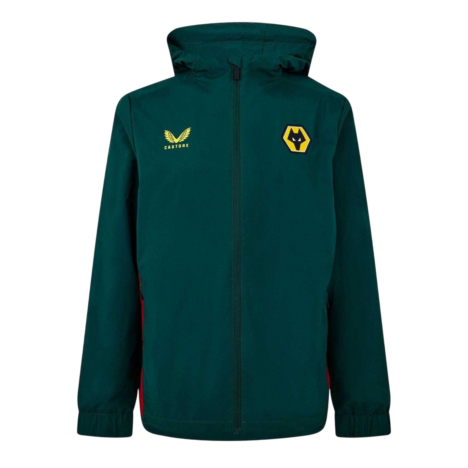 Botanical Garden-Red - Front - Castore Mens Wolverhampton Wanderers FC Jacket