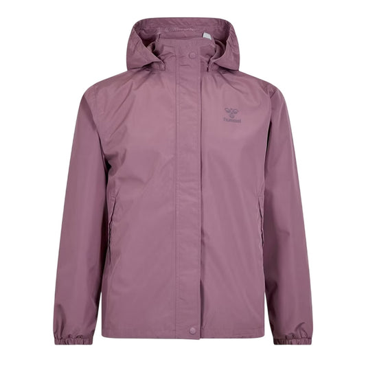Dusty Orchid - Front - Hummel Childrens-Kids Nessie Hooded Relaxed Fit Raincoat