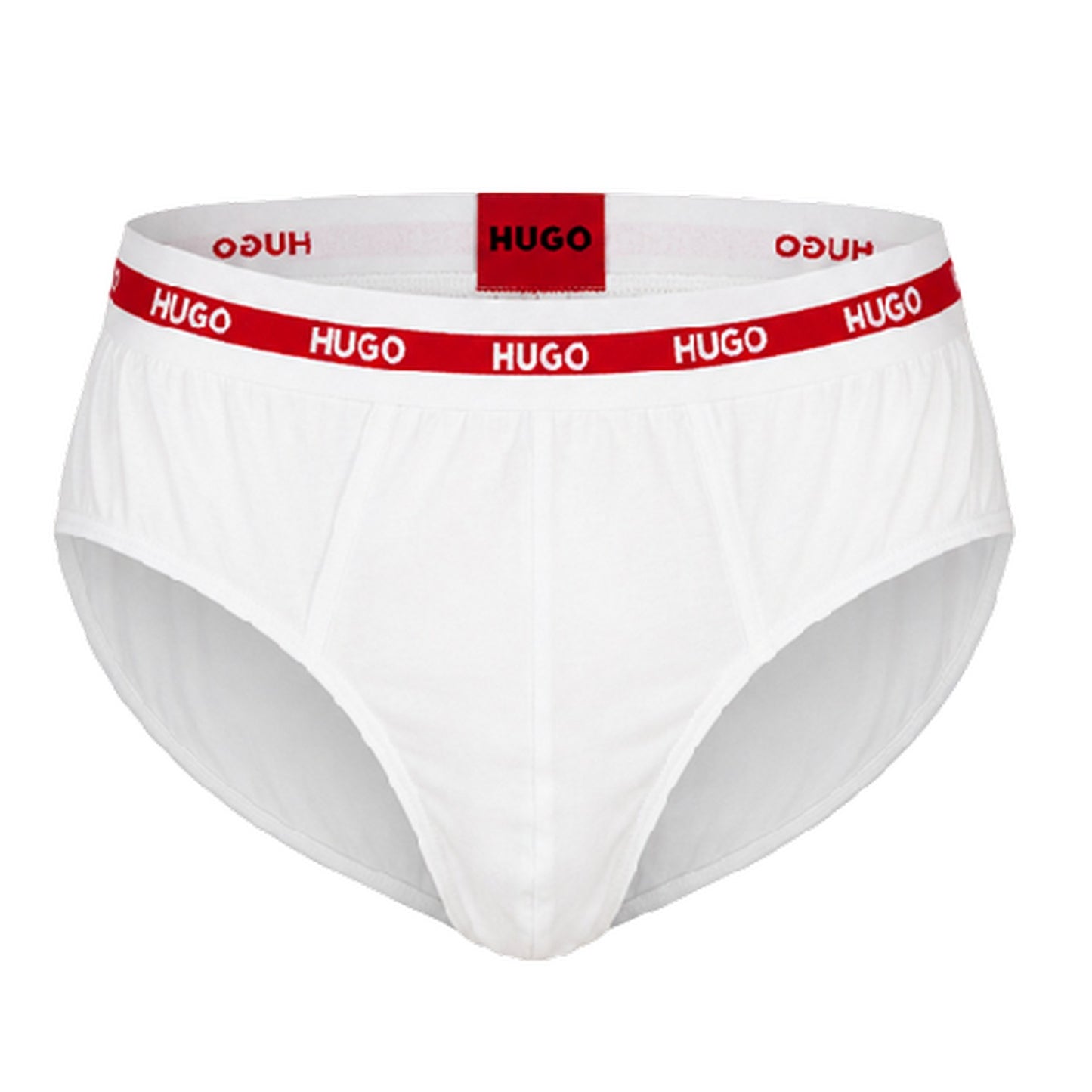 Red - Side - Hugo Mens Stretch Briefs (Pack of 3)